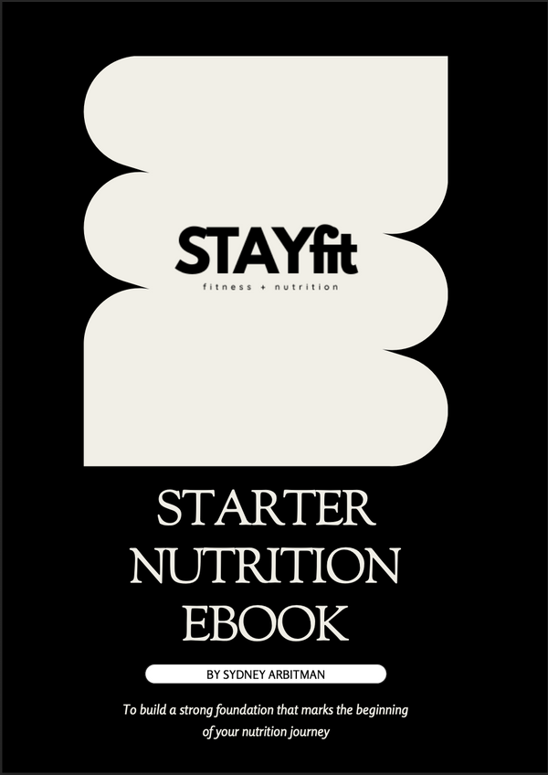 Cover of the Starter Nutrition EBook by certified nutrition coach Sydney Arbitman