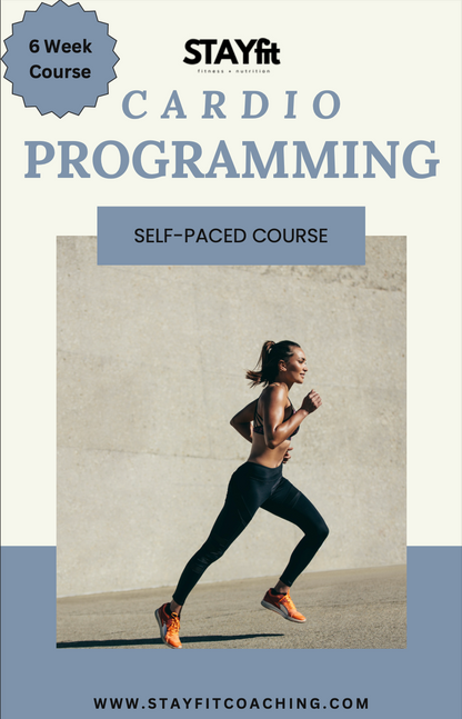 Cover for 6-Week Cardio Program. Self-Paced course by personal trainer for women, Taylor.