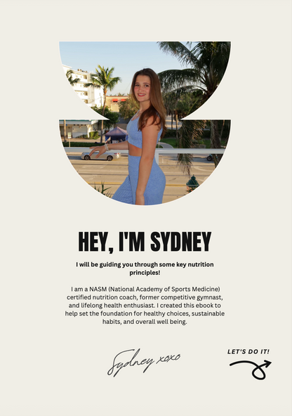 Introduction page for Starter Nutrition EBook